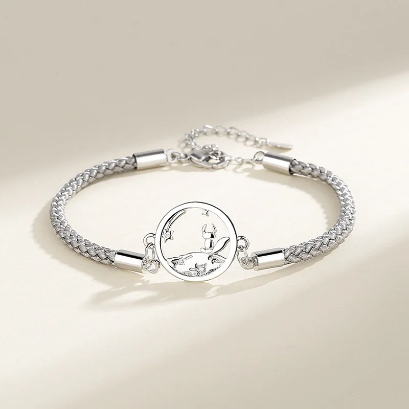Fashion Creative Fox Little Prince Couple Bracelets Sets For Women Men Adjustable Braiding Handwear Matching Lover Gifts Accesso
