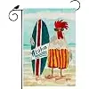 Beach Chicken Summer Garden Flag Double Sided Yard Decor 12x18In jjp