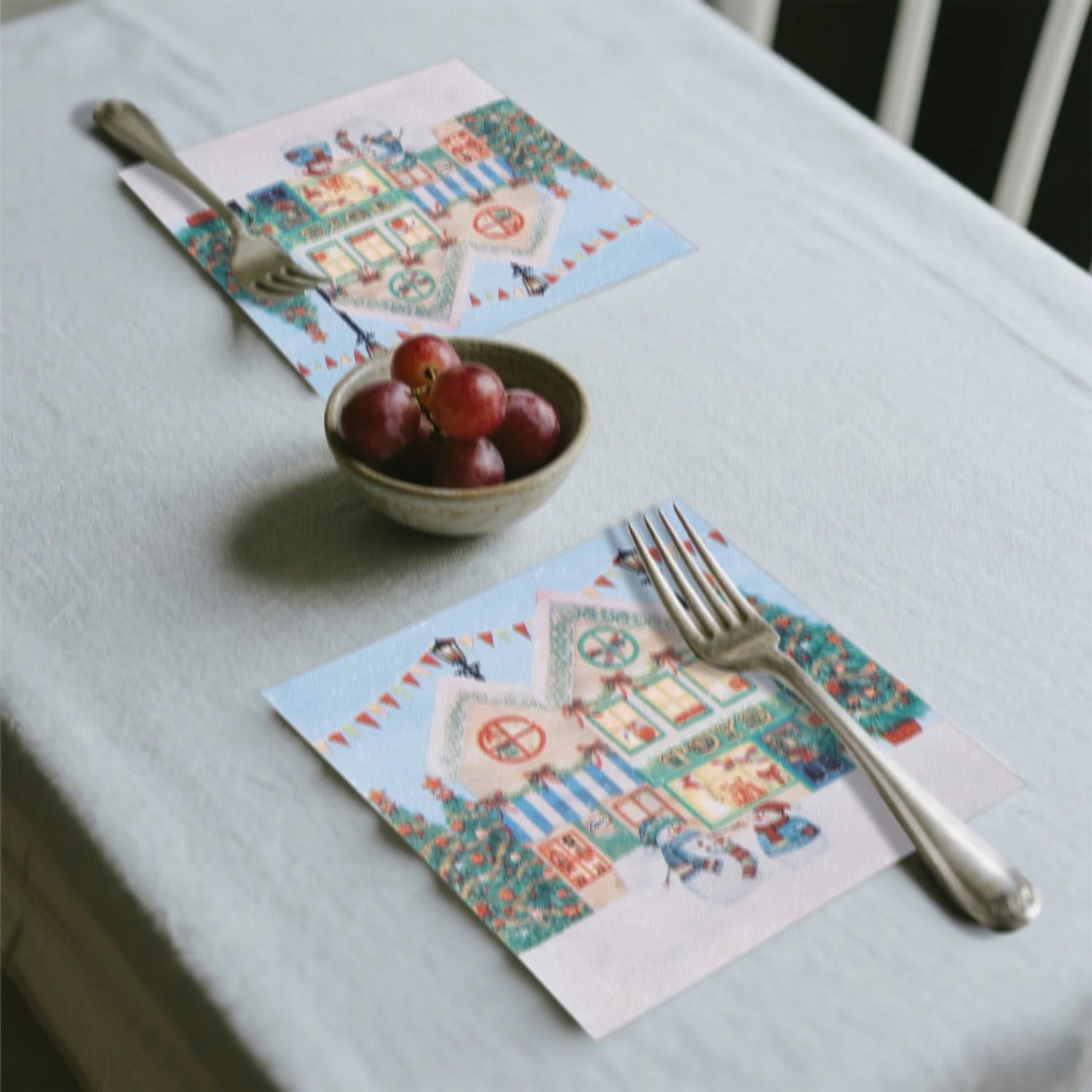 20 قطعة مناديل ورقية مطبوعة على شكل رجل ثلج لعيد الميلاد للاستعمال مرة واحدة - مادة لب الخشب النقي، 33 × 33 سم، مثالية كمناديل لمناسبات العطلات