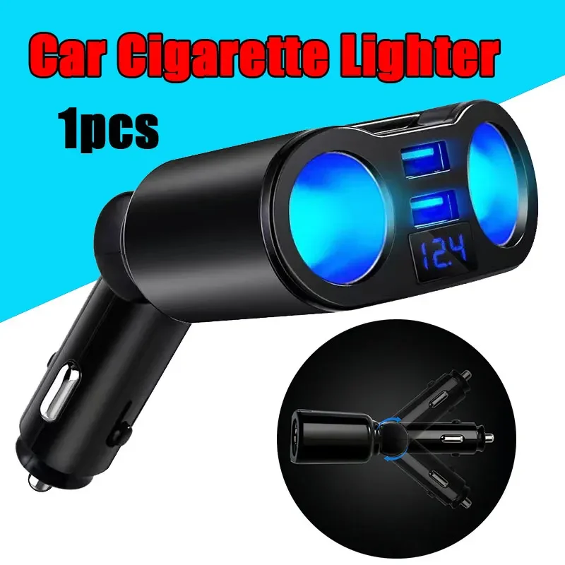 Auto Car Cigarette Lighter Socket Splitter Charger Dual USB Auto Cigarette Lighter Sockets Power Adapter Plug for Most Phone