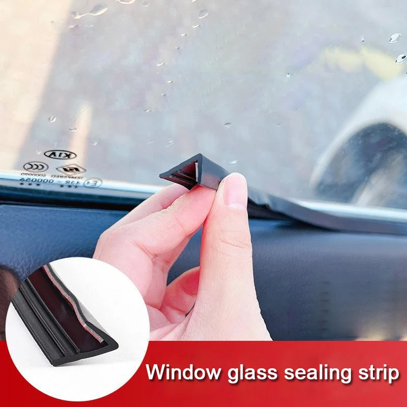 1/2/4m Car Window Filler Seal Strip Auto Rubber Side V Shape Sealing Strips Noise Insulation For Car Window Lift Accessories