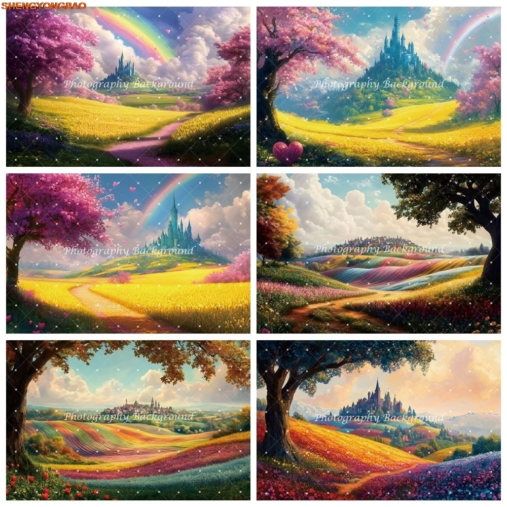 

Fairy Tale Nature Scenery Backdrop Birthday Party Kids Portrait Wedding Bridal Shower Photography Background Photo Studio Prop