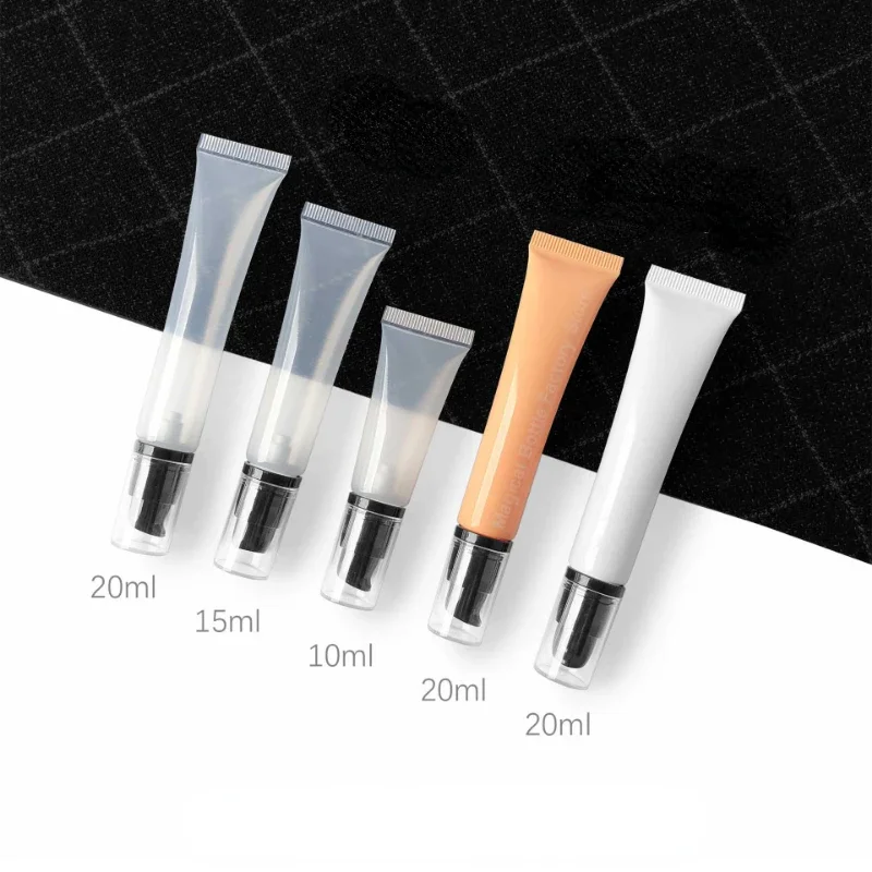 10g15g20g Pumpenkopf Kleines Volumen Schlauch Emulsionspumpe Vakuumflasche Foundation BB Cremeflasche Leerer nachgefüllter weicher Schlauch – Detail 2