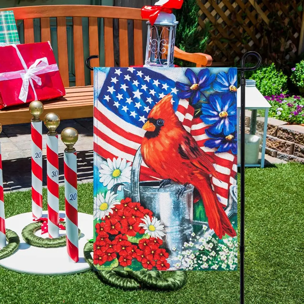 Patriotic 4th of July Garden Flag, hogardeck Double Sided 12.5x18 Inch Bird Fourth of July Decorations, Memorial Day Indepen jjp