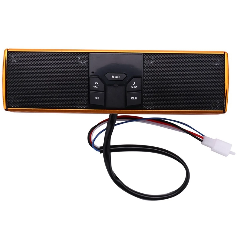 Motocicleta Bluetooth Stereo Speakers, MP3 Music Player, USB,AUX-IN, Rádio FM