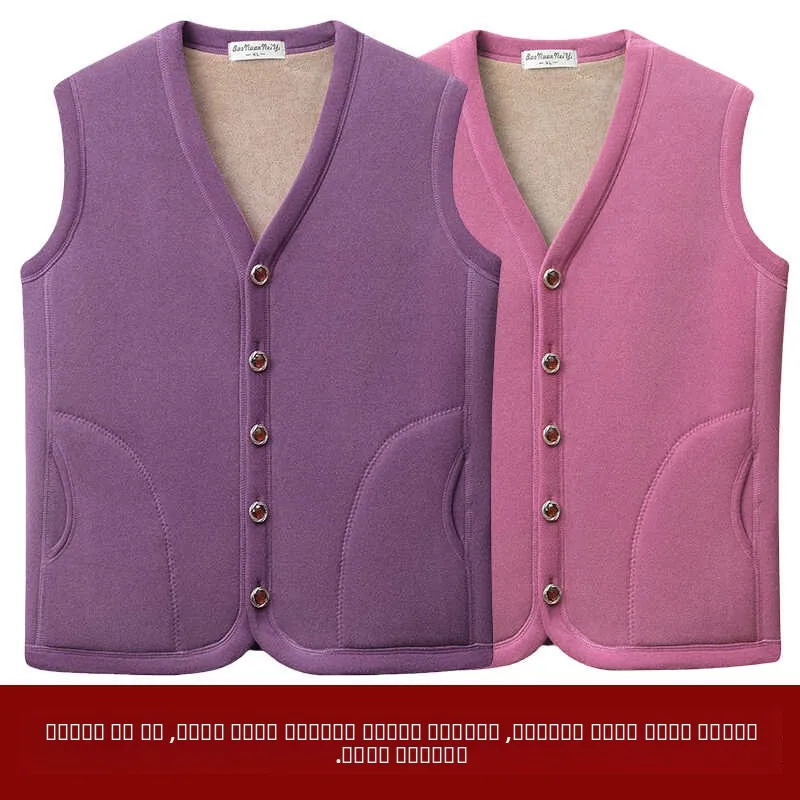 

Утепленный флисовый жилет для женщин: осенне-зимняя одежда с V-образным вырезом, на пуговицах, из ткани SL, с высоким показателем теплоизоляции