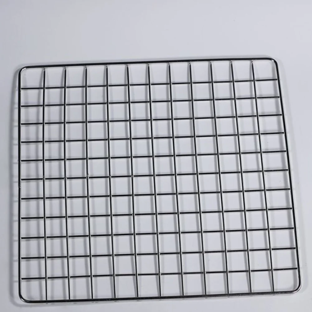 رف تبريد من الفولاذ المقاوم للصدأ، شبكة خبز شديدة التحمل للبيتزا والكوكيز والكعك وتصريف الزيت وتخزين البطاطس المقلية والشواء #2