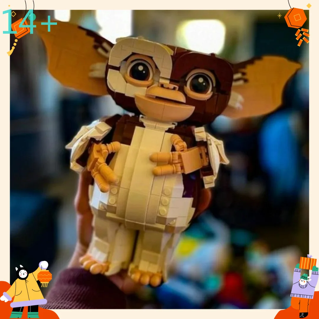 Tienda Moc lnright, 1125 Piezas, Bloques de Construcción 3D, Ideas de Gremlins, Figura de Mogwai, Modelo para Armar, Juguete de Película, Regalos de Navidad para Niños
