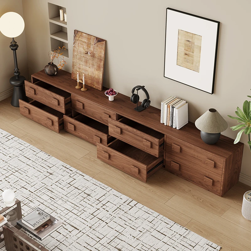 Support de télévision foncé pour réception, Design Vertical Normal, meuble de télévision minimaliste en bois, moderne et léger, meubles postmodernes