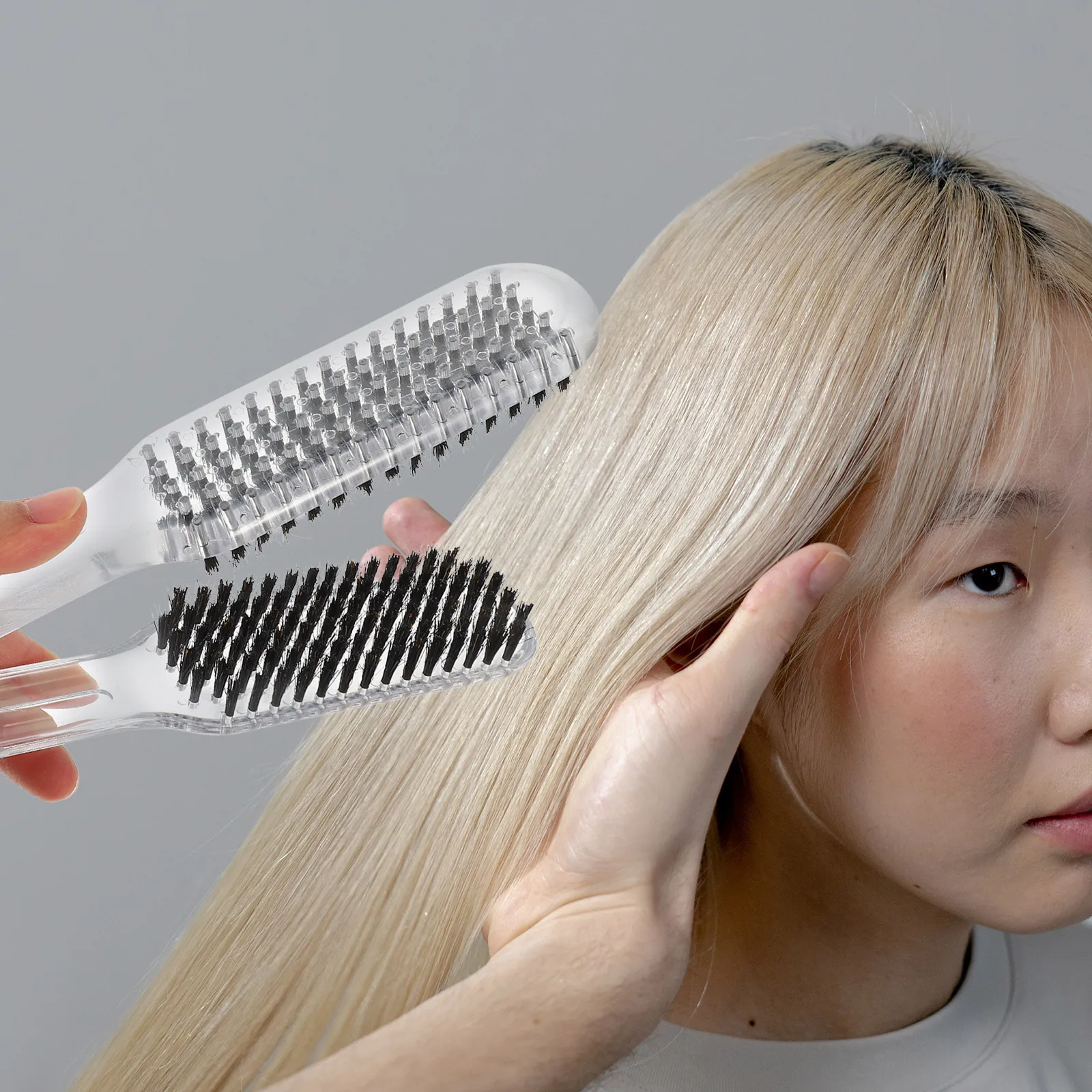 

Hair Straightener Comb Double Sided V Shape Lightweight Portable Salon Home Use For Thick Thin Hair Styling Tool