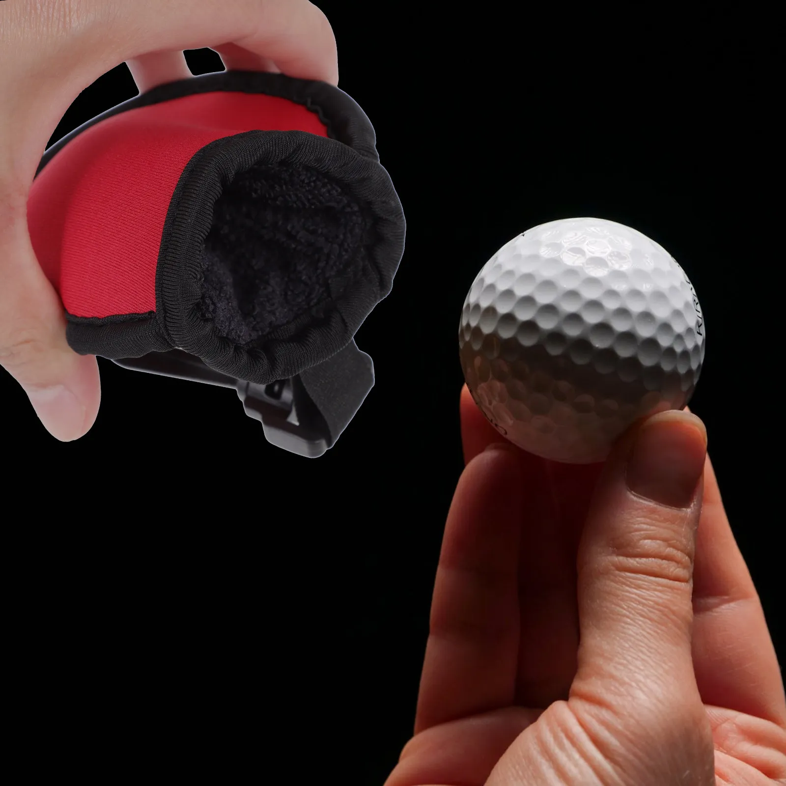 

1Pcs Golf Ball Wiping Pouch Made of Premium Neoprene Multi-Use Cleaning and Storage Bag Portable Hook Design for Easy Carry