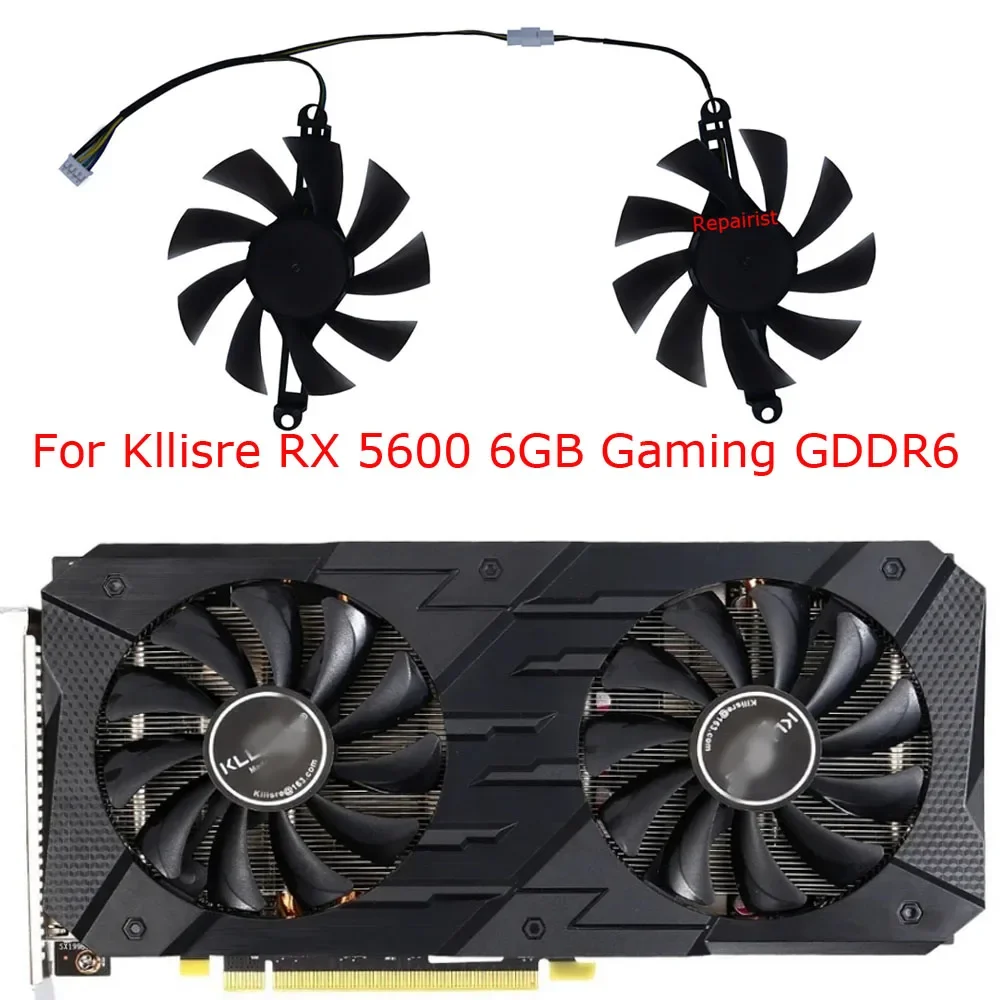 Ventilateur de carte vidéo,pour Kllisre GTX 960 4GB,Kllisre RX 5600 6GB Gaming, taille 85mm, montage 98mm, FL8015 12VB, FL801512VH, 2 pièces par