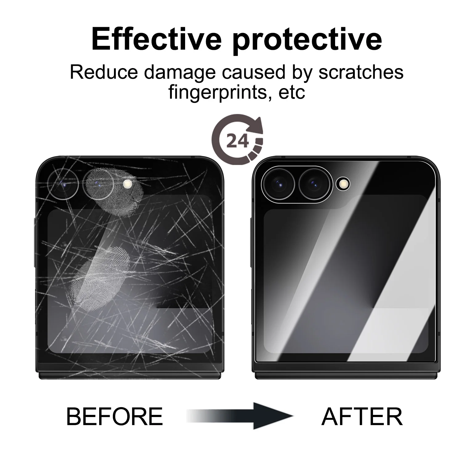 1-3 قطعة الخصوصية الزجاج المقسى أفلام واقية لسامسونج غالاكسي Z Flip 7 Flip7 ZFlip7 2025 مكافحة مختلس النظر الخارجي حامي الشاشة #3