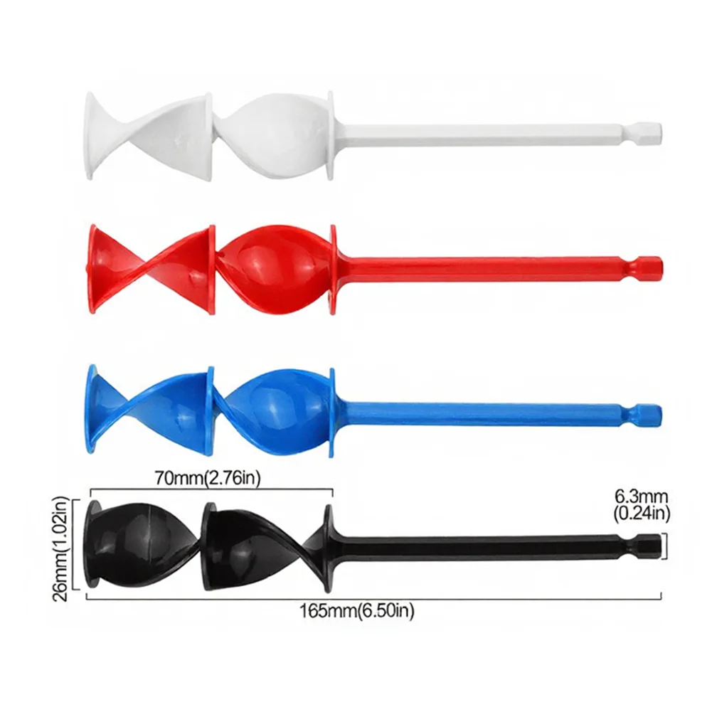 165mm Paint Mixer Epoxy Stirrer Resin Mixer 1/4in Hex Shank for Drill Reusable Plastic Paddle Strong Build for Durability