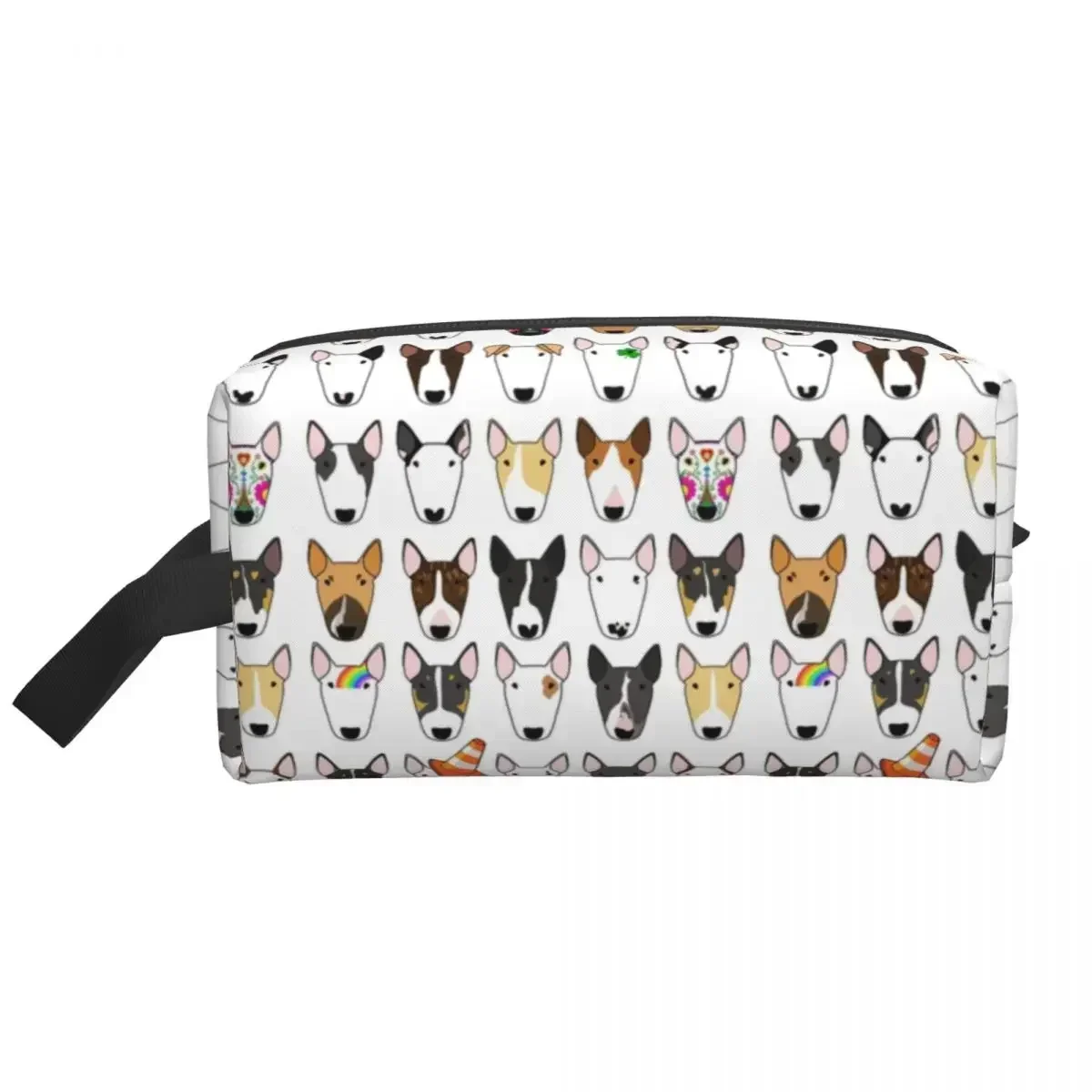 Multi Bull Repeat Cosmetic Bag Women Fashion Big Capacity Dog Lover Bull Terrier Makeup Case Beauty Storage Toiletry Bags