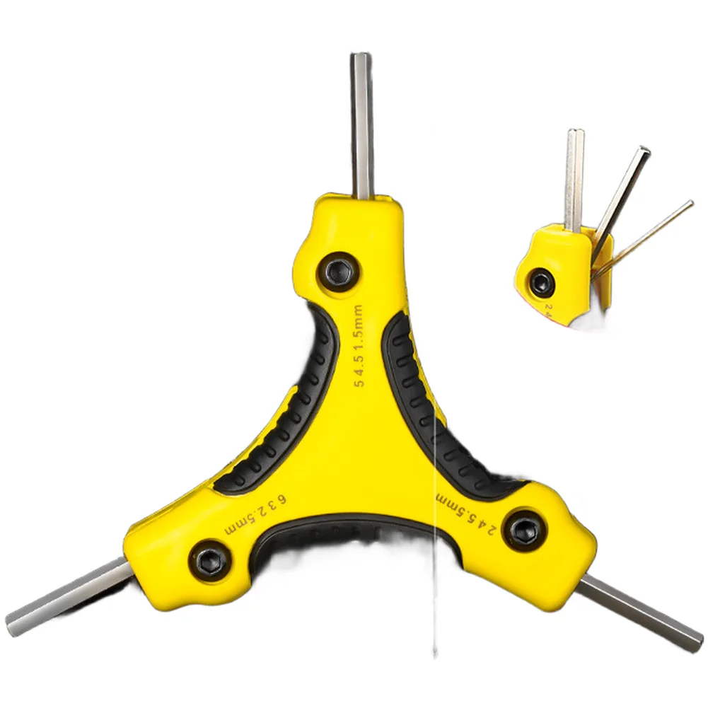 Foldable Hex Key Set 9 Piece Chrome Vanadium Steel for Automotive Repair Bike Adjustment and General Mechanical Work