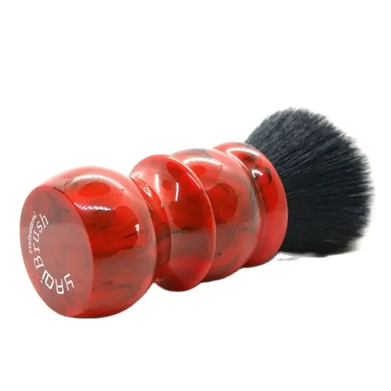 Yaqi Retro Red 26MM  Red Marble Tuxedo Mens Shaving Brush For Portable Travel Face Care Tools High Quality Men Wet Shaving Brush