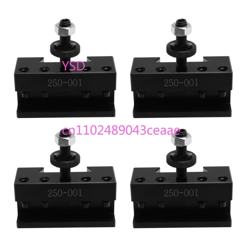 4pcs Lathe Facing Holder for 0XA Quick Change Tool Turning Tool Holder Steel Material Holder 250-001