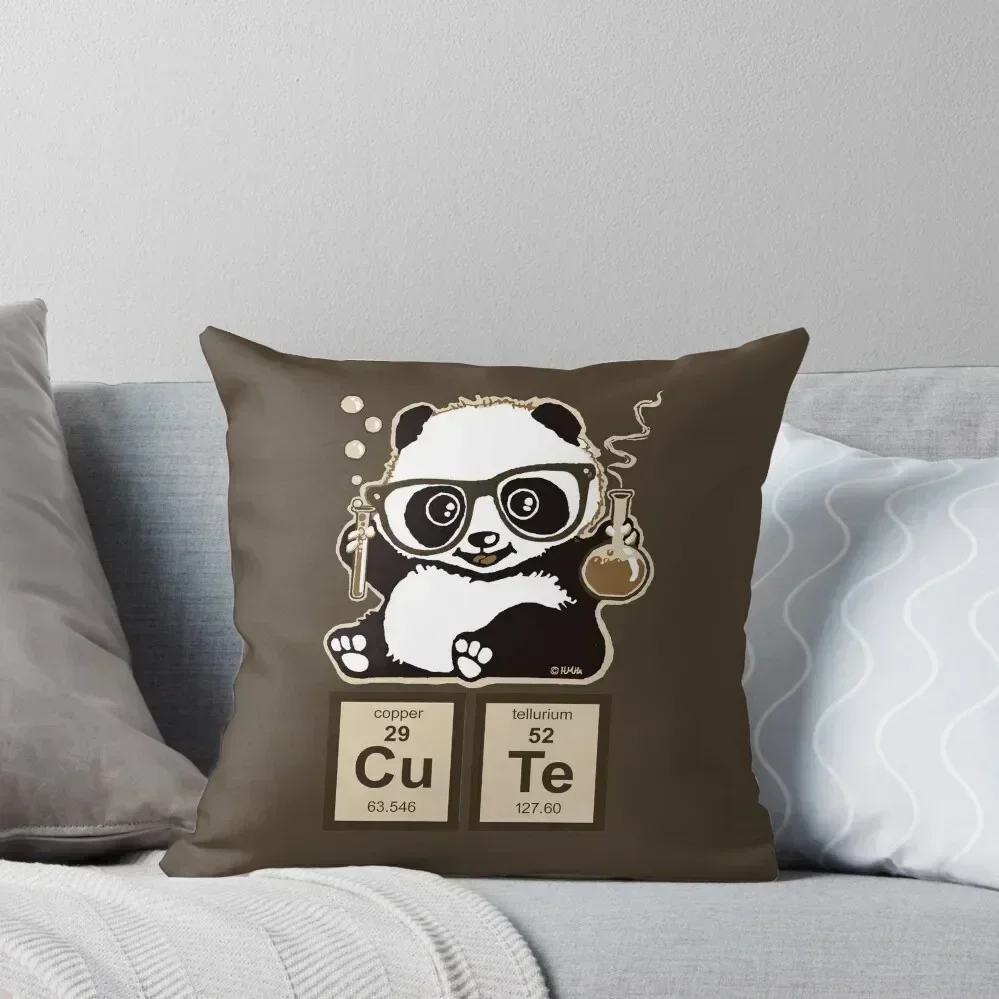 Chemistry panda discovered cute Throw Pillow christmas decorations 2025 Plaid Sofa Decorative Cushions For Living Room pillow