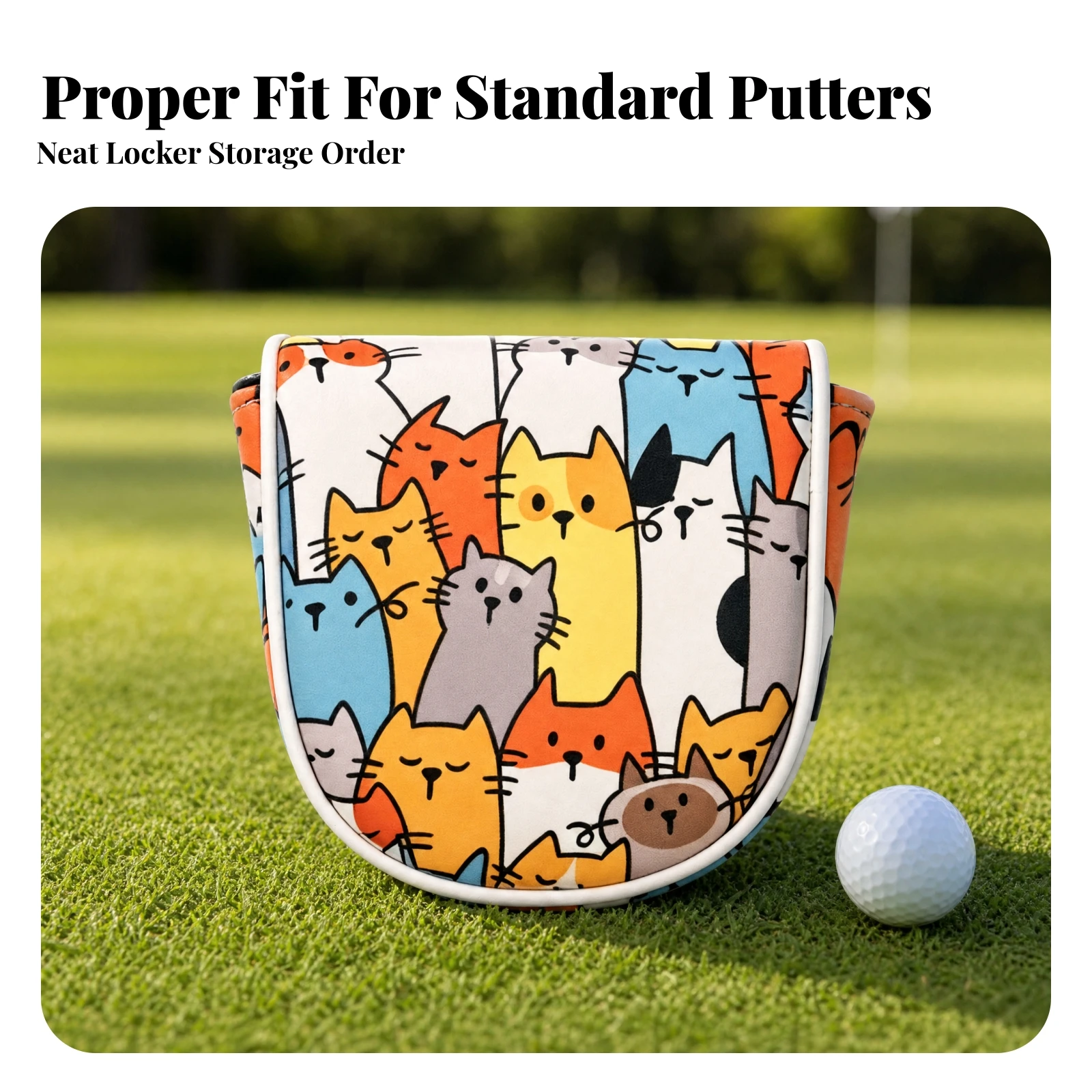 Golf Club Head Cover Water-Resistant Golf Club Cover with Magnetic-Close Closure Universal Fit Oversized Compatible for Golfers