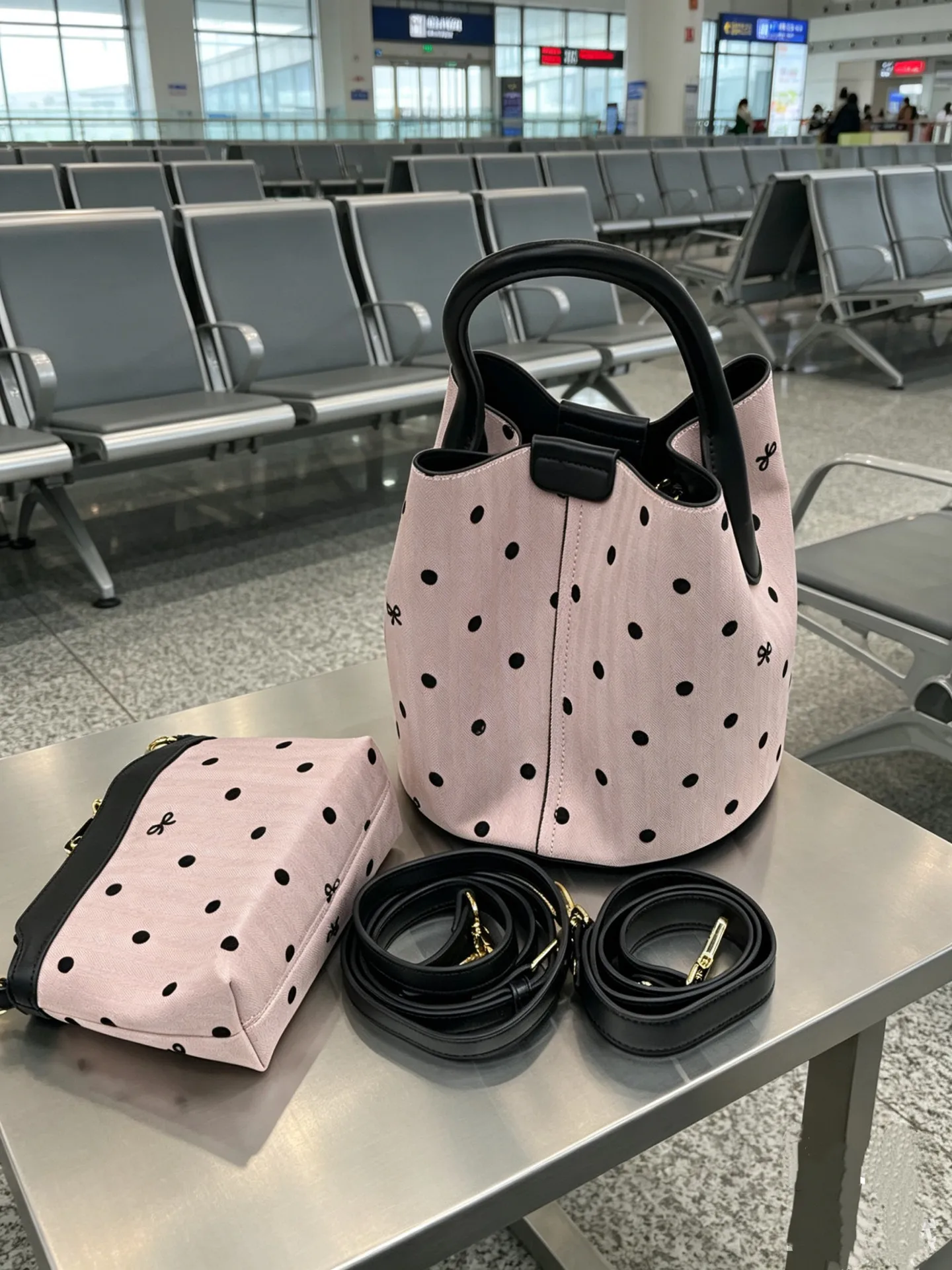 ciyah-fashion-pink-polka-dot-large-capacity-mother-daughter-commuter-handbag-women's-2026-new-style-versatile-single-shoulder