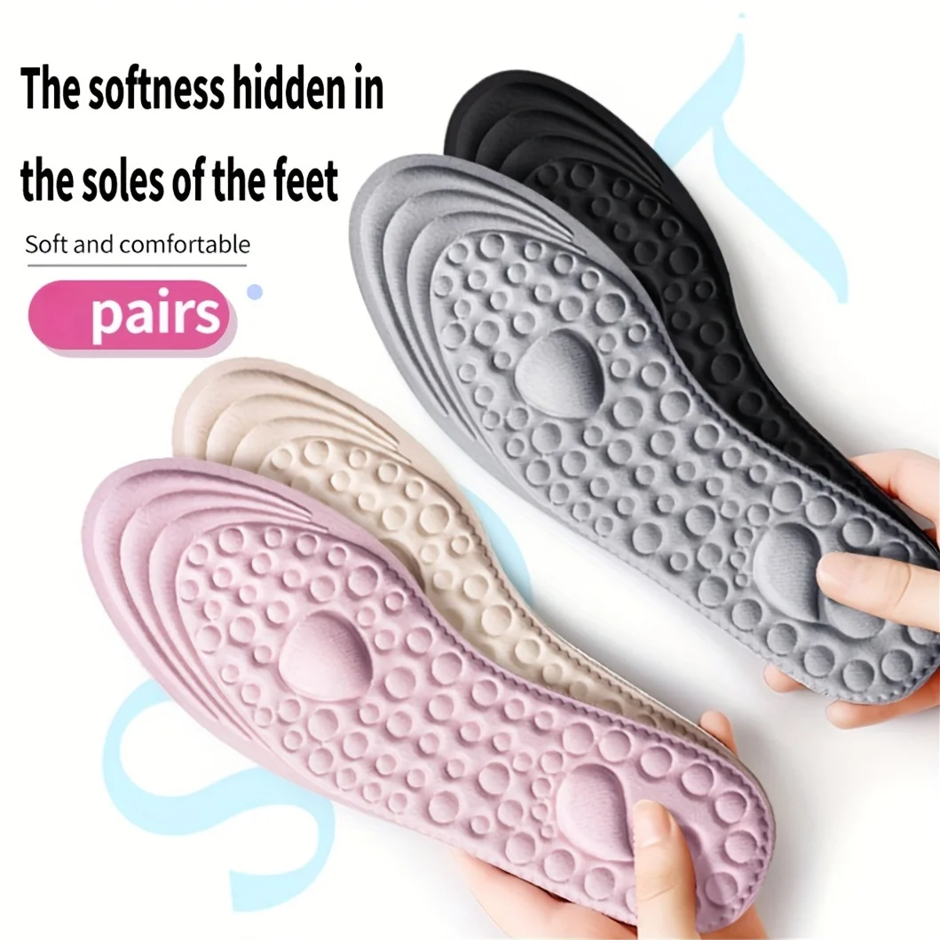 

1 pair of memory foam breathable insoles designed specifically for women, with comfortable heels