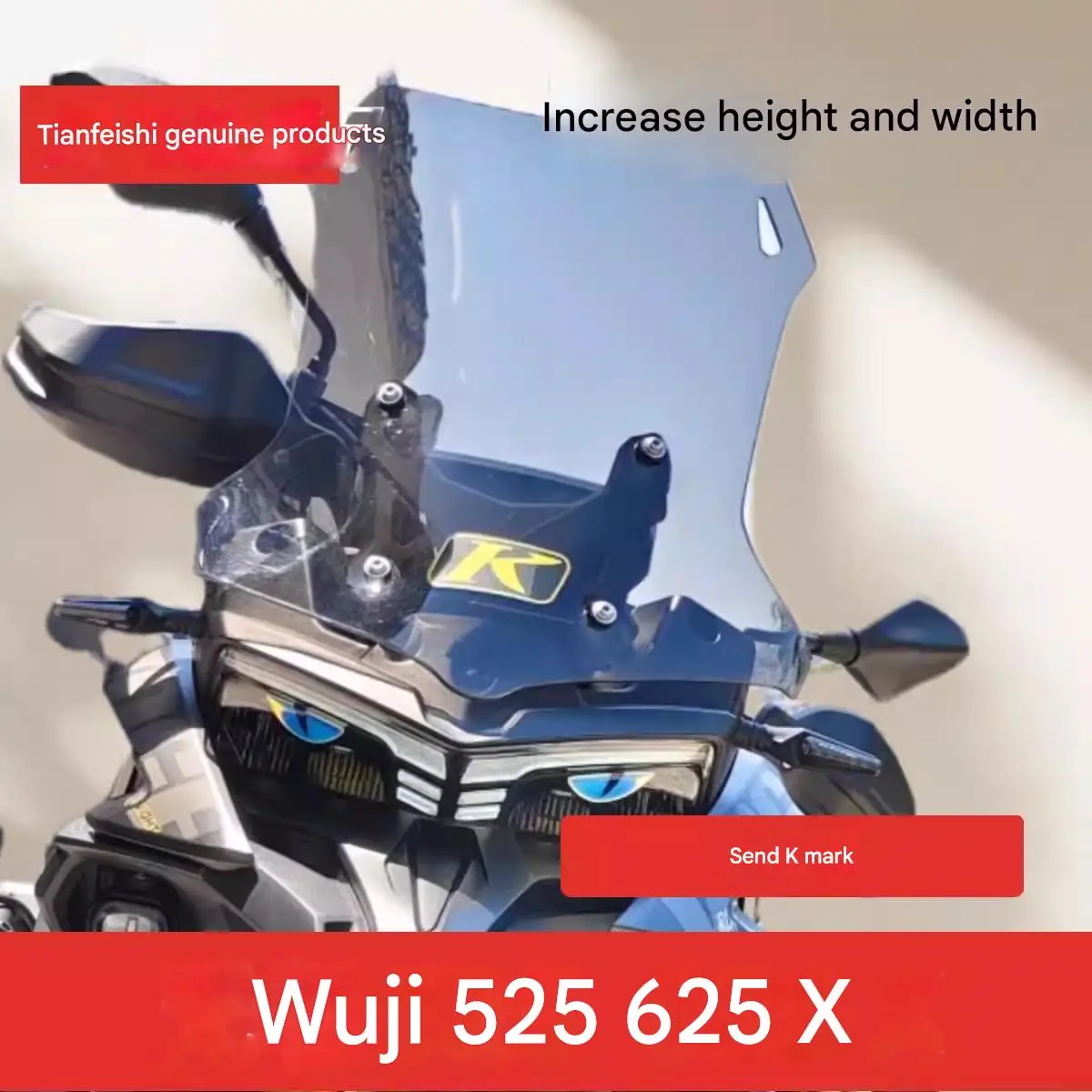 FOR VOGE DS525X DS625X Flow-Guided Windscreen Extended Height Widen Aerodynamic Contour Match Original Fairing ADV Motorcycle