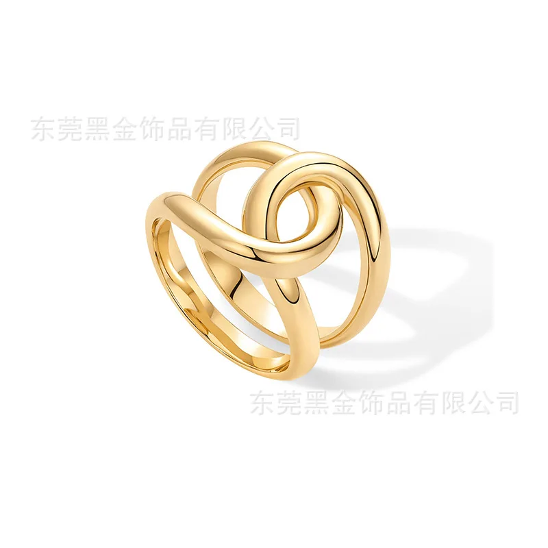 

Kitykiss Line Cross Ring Women Titanium Steel Casting Niche High-end