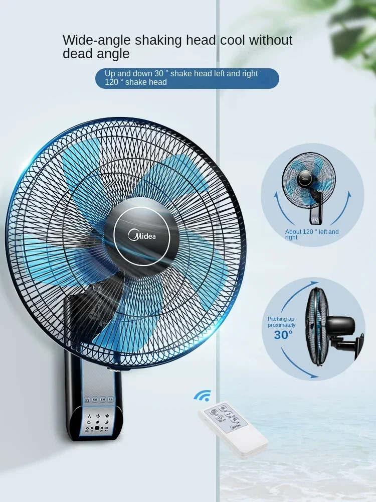 Wall-mounted Electric Fans Home Remote Control No Need To Punching Commercial Industrial Wall Fan Shaking Head Large Wind Fans