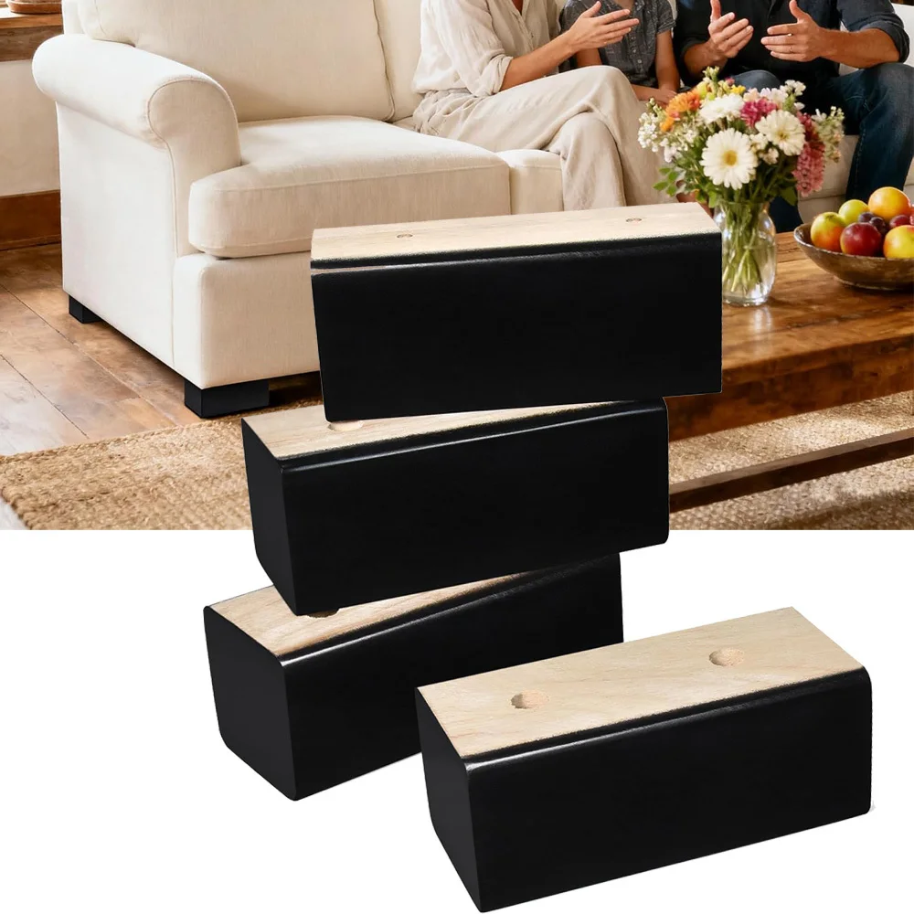 Wood Furniture Risers, Universal Sofa Legs, Rectangle Bed Risers, Couch Feet,