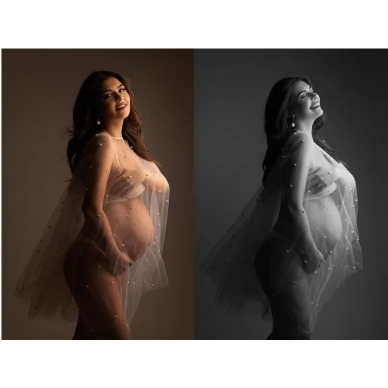 Pearls Maternity dresses  photoshoot  baby shower dresses  pregnant woman  Pregnancy Dress платье платье для беременных