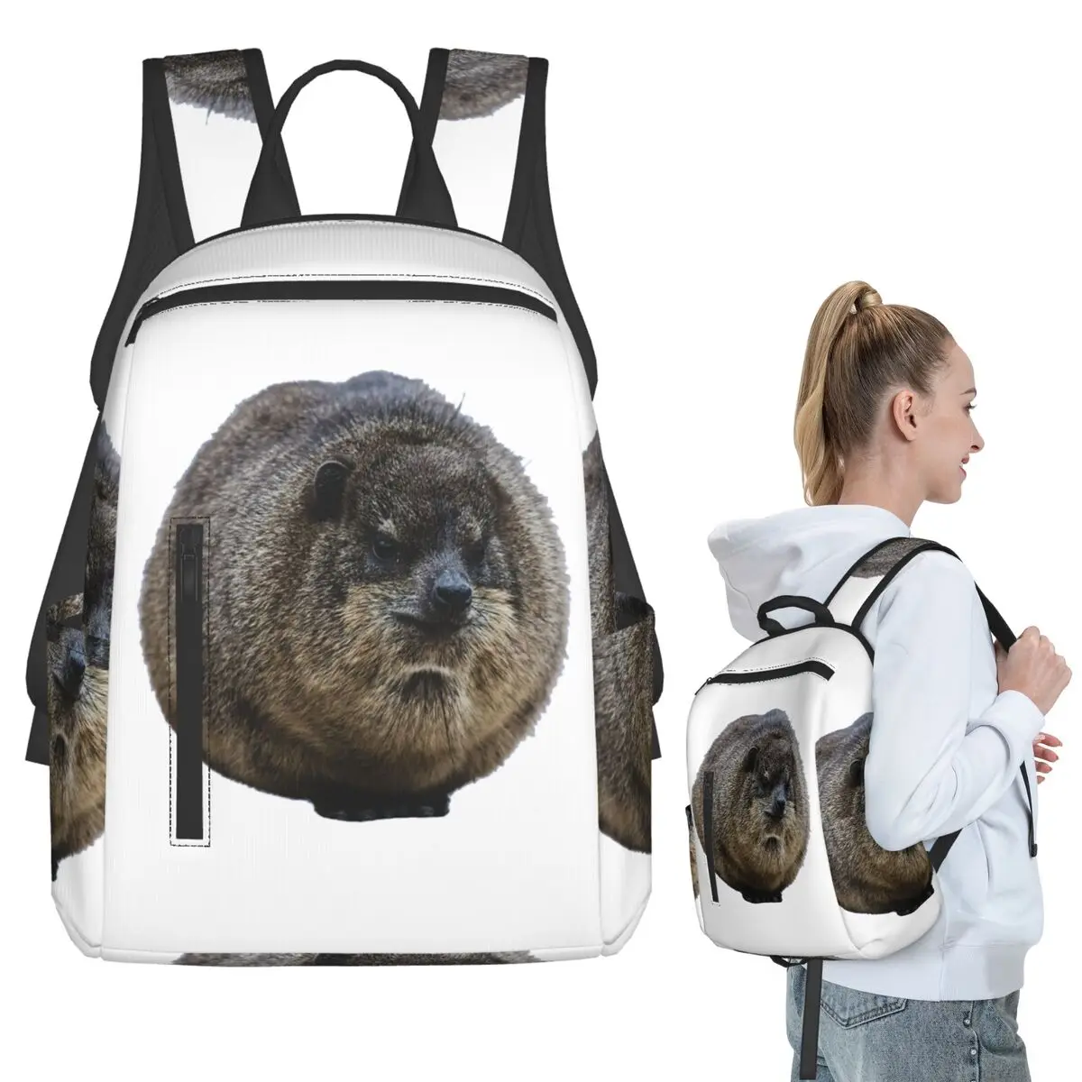 

Hyrax Coquette Or Croquette Backpack Student BookBag Kids School Bag Computer Shoulder Bags Men Women
