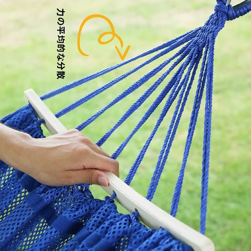 厚手のアイスシルク素材のスイングベッド、屋外用転倒防止キャンプハンモック、大人用レジャー家具、収納バッグ付きレイジーチェア