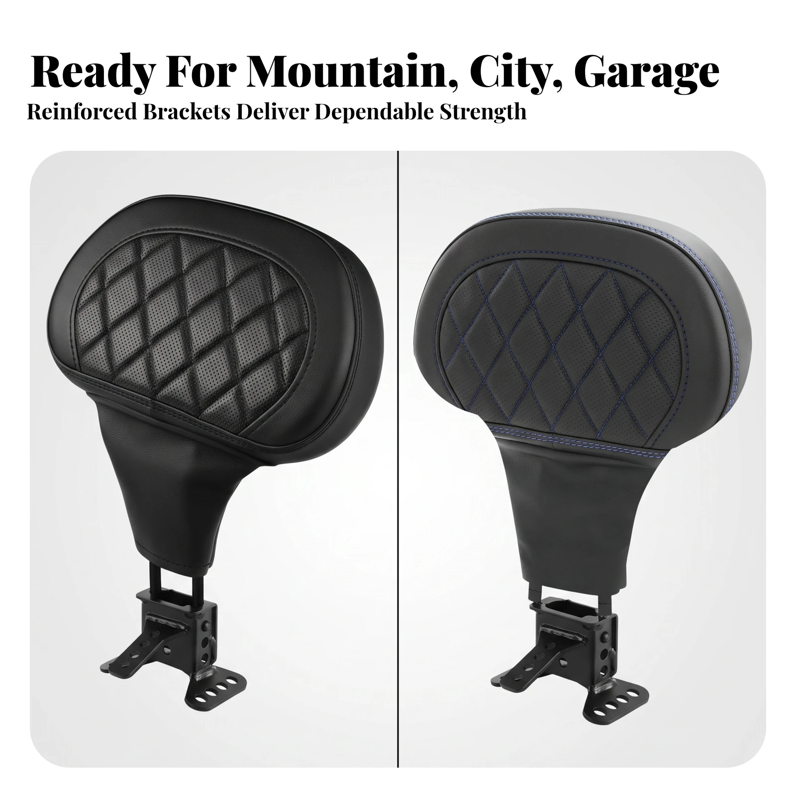 Driver Backrest with Mounting Bracket Comfortable Motorcyclist Backrest with Mounting Bracket Motorcycle Accessory Contoured