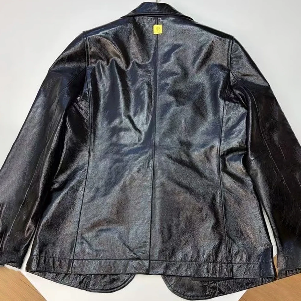 Twotwinstyle temperamento sólido blazers para mulher com decote em v manga longa bolsos emendados outono chique jaqueta estilo feminino kj550011