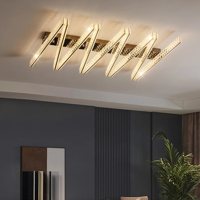 

Led Crystal Ceiling Chandelier For Living Room Round Home Decor Indoor Lighting Modern Gold Silver Bedroom Lamp Luxury Lustre
