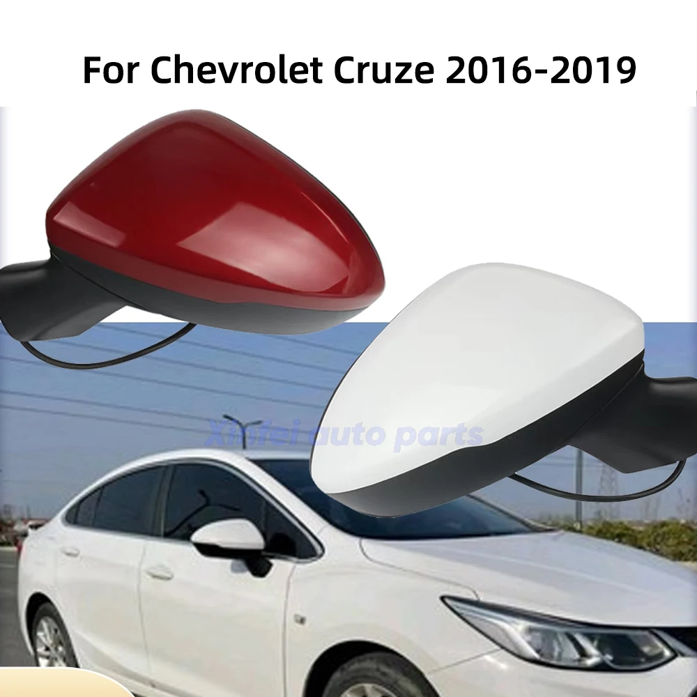 

3 Wires Side Rearview Mirror Assembly For Chevrolet Cruze 2016-2019 With Wine Red Door Electrical Side Mirror Car Accessories