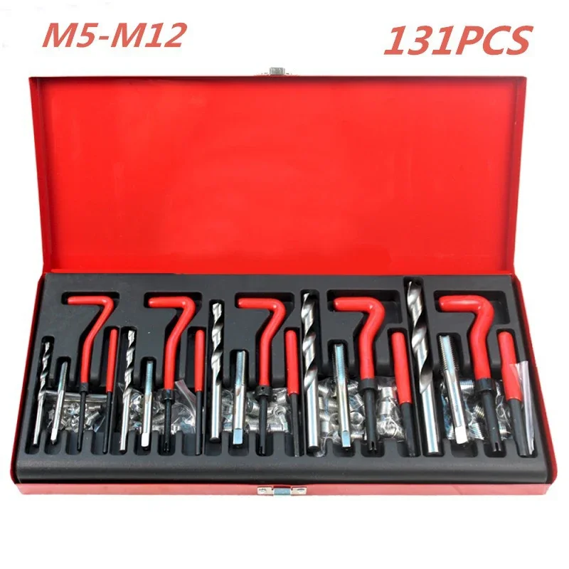 

Herramienta reparación roscas piezas, Kit instalación inserto taladro bobina, bloque motor, juego res