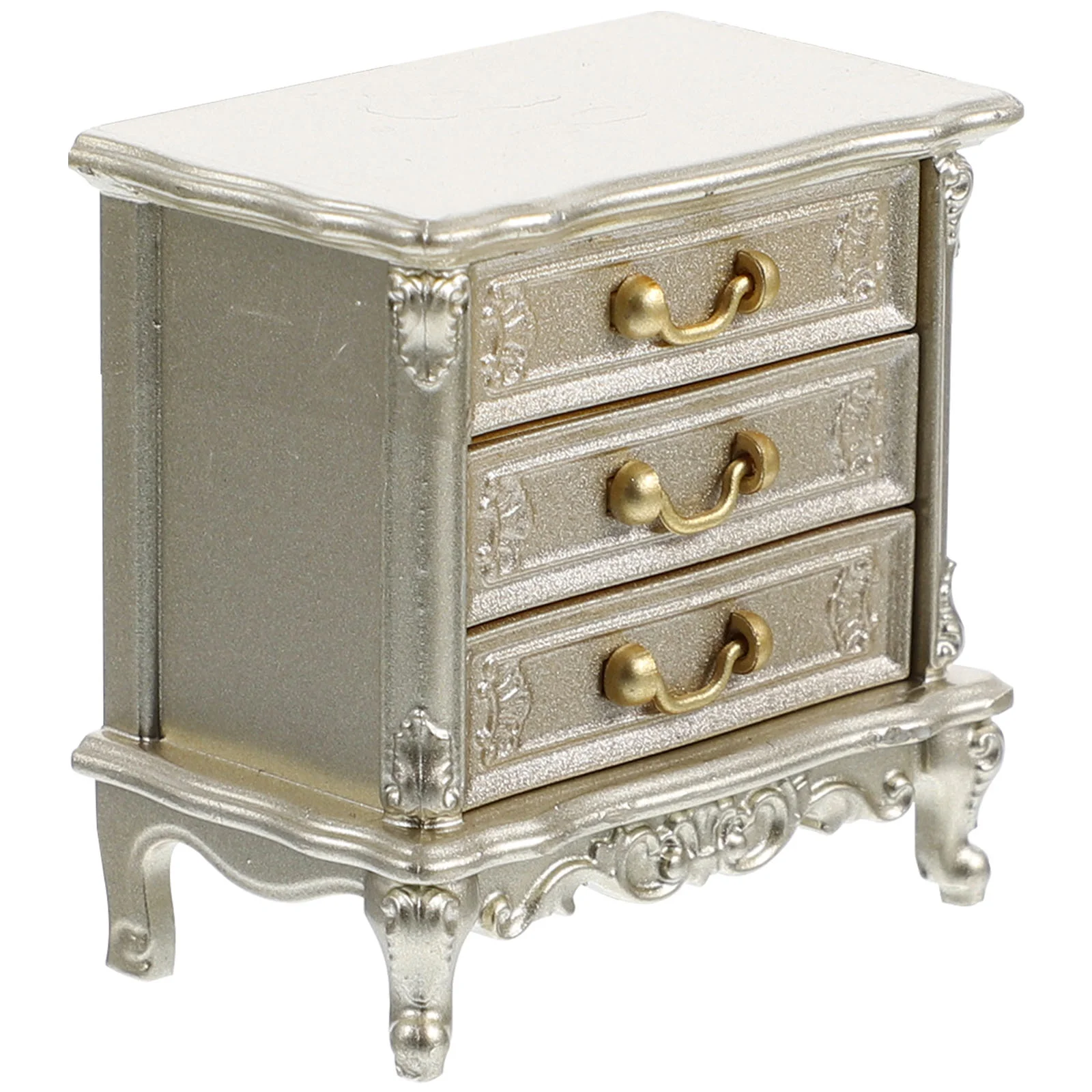 House Accessories Vintage Furniture Nightstand Mini Supplies Chest of Drawers Bedside Table Toys