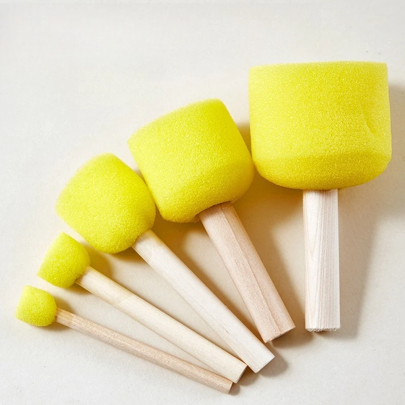 Sponge Painting Stampers Mushroom Head Dot Brushes Foam Craft Drawing Tools for Children DIY Art Projects Kindergarten