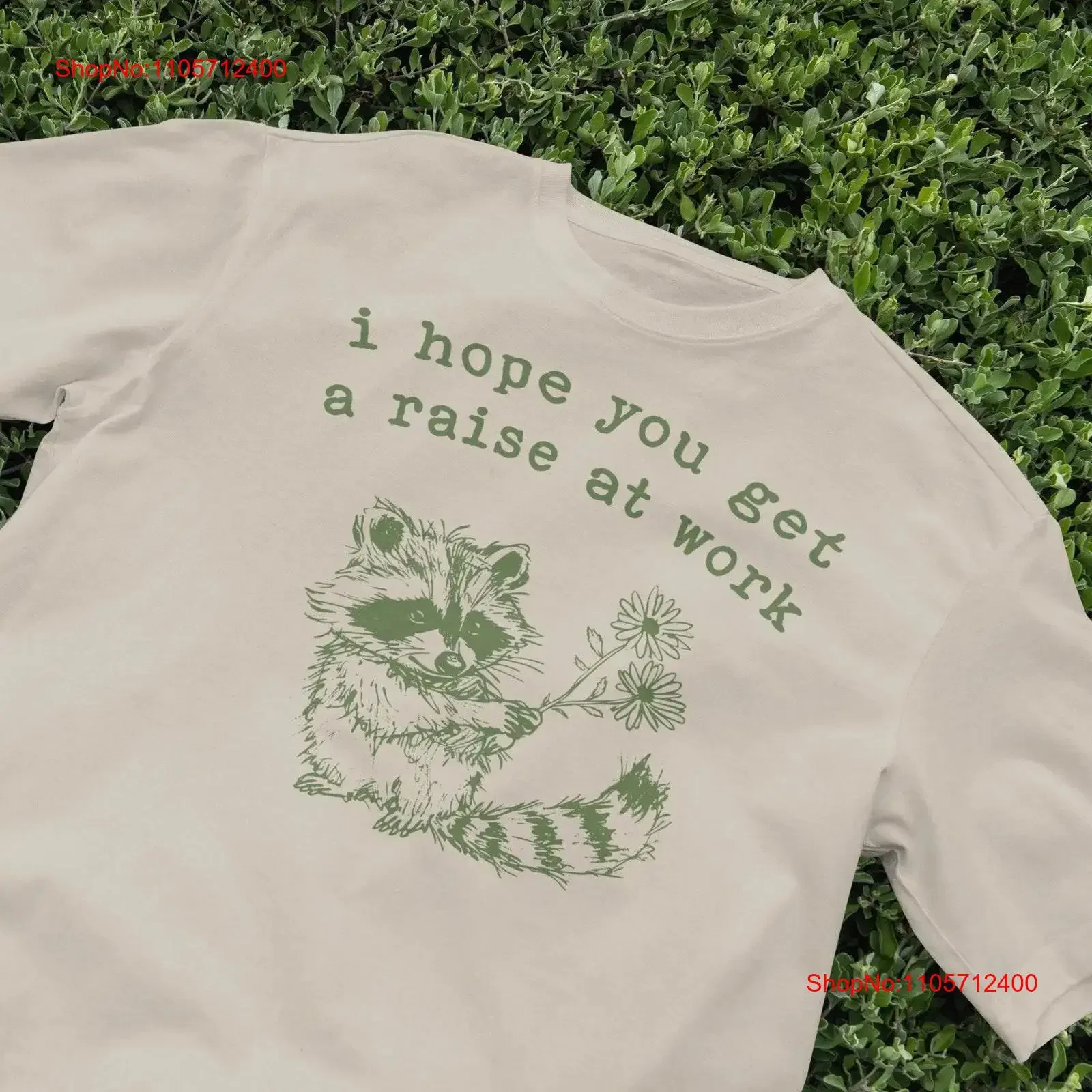 T-shirt Raton Laveur Mignon Style Vintage Animal Amusant Citation de Travail Affirmation Positive Rétro Nature Art Années 90 Haut Vintage Délavé