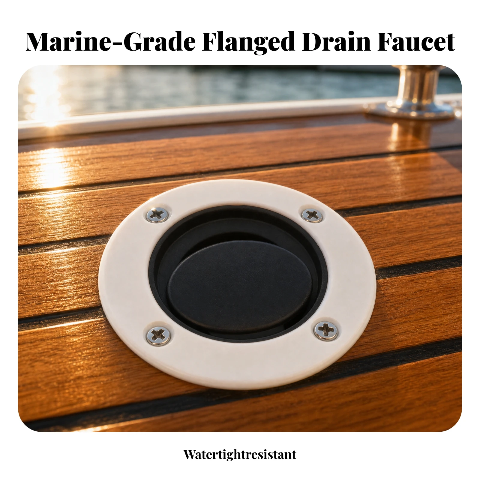 Marine Drain Fitting Compact Boat Bilge Pump Check Valve for Hull Drainage, Yacht Refits