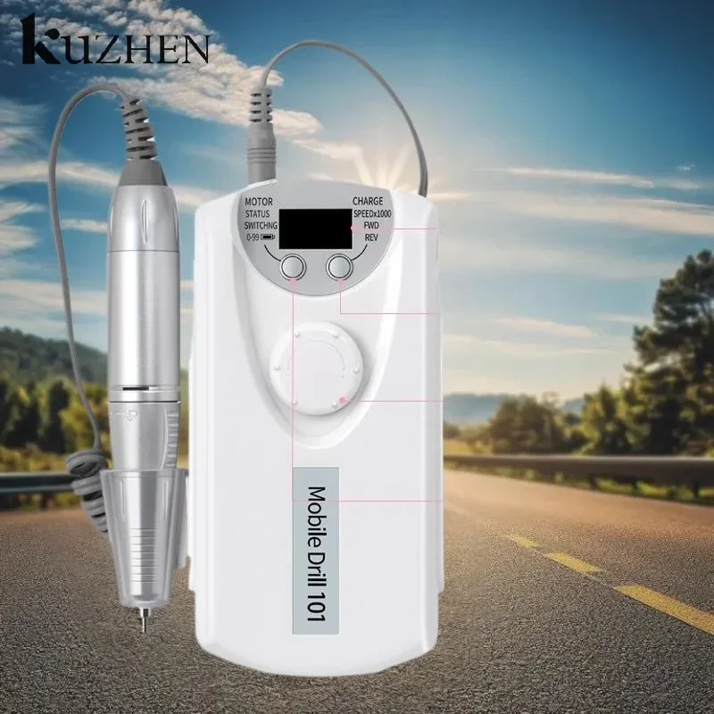 

35000 RPM Rechargeable Nail Drill Machine Professional Portable Electric Manicure File For Nails Gel Polish Remove Grinding
