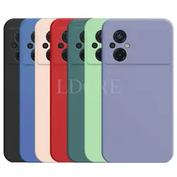 Coque de protection en Silicone liquide TPU pour Xiaomi, pour POCO M5, M5S, F4, GT, X3, GT, M4, X4 Pro