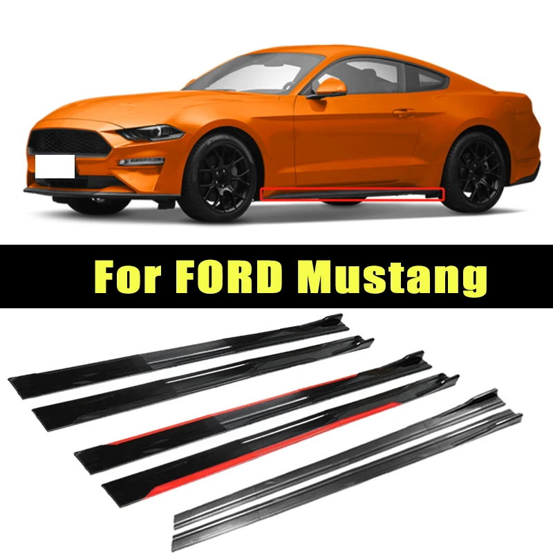 

Universal 2m/2.2m Car Side Skirt Extension SplitterBumper Racing Side Wing Bumper Lip Side Spoiler For FORD Mustang
