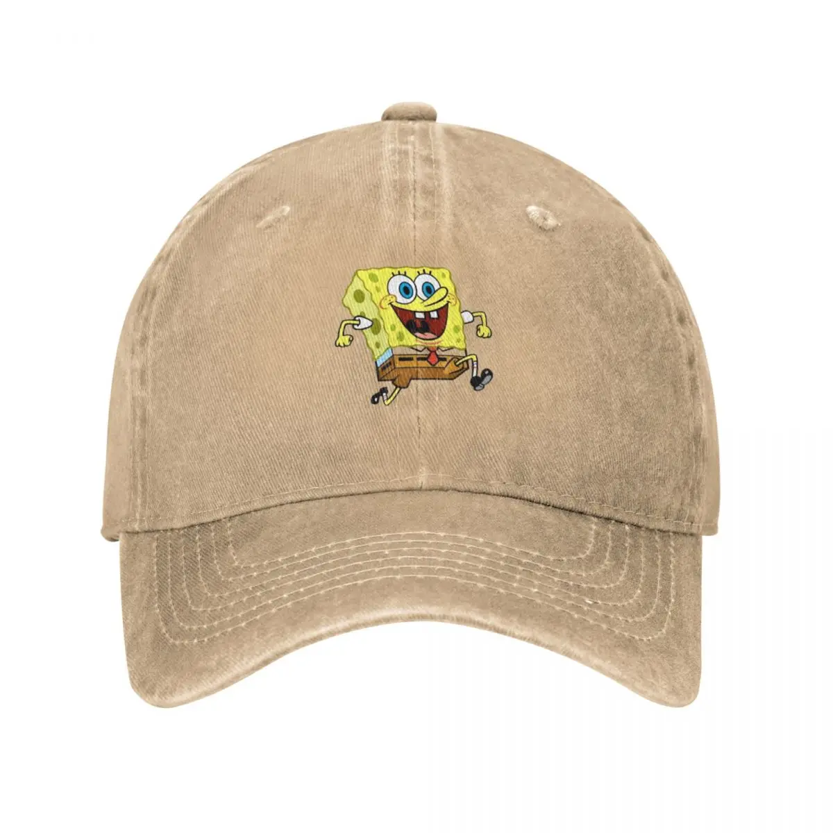 Spongebob Best-Selling Adult Denim Baseball Cap - Premium Distressed Style