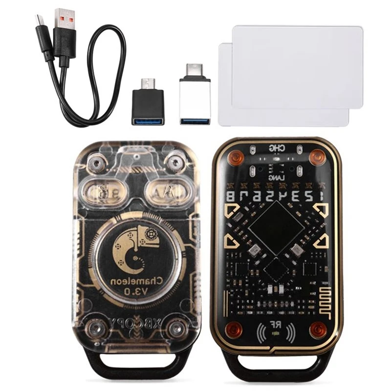 AB25- Duplicator For Chameleon Ultra V3.0 RFID Smart Chip Reader With 2 UID Cards(125Khz 13.56Mhz)