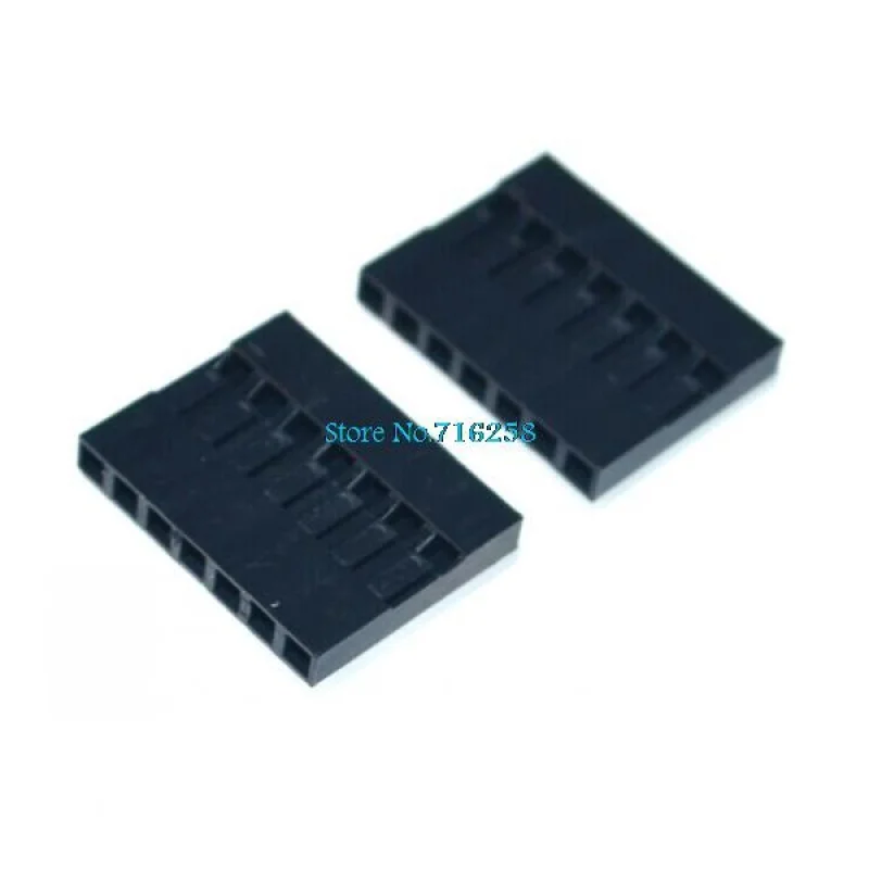 Conector de cable Dupont jumper, caja de cable x7ppara de 2,54mm, spit conector hembra, plástico de 100 piezas