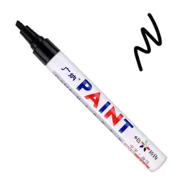 Permanent Oily Waterproof Flat Nib Paint Mark Pen Graffiti Car Tyre Tread CD Metal Wood Marker School Office Supply Gift MP4