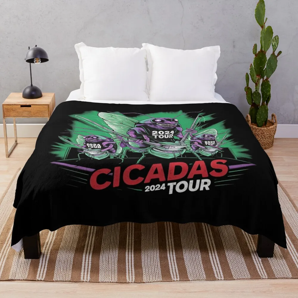 

Cicada Rock Band 2024 Tour Throw Blanket Camping Bed Fashionable Sofa Comforter Blankets